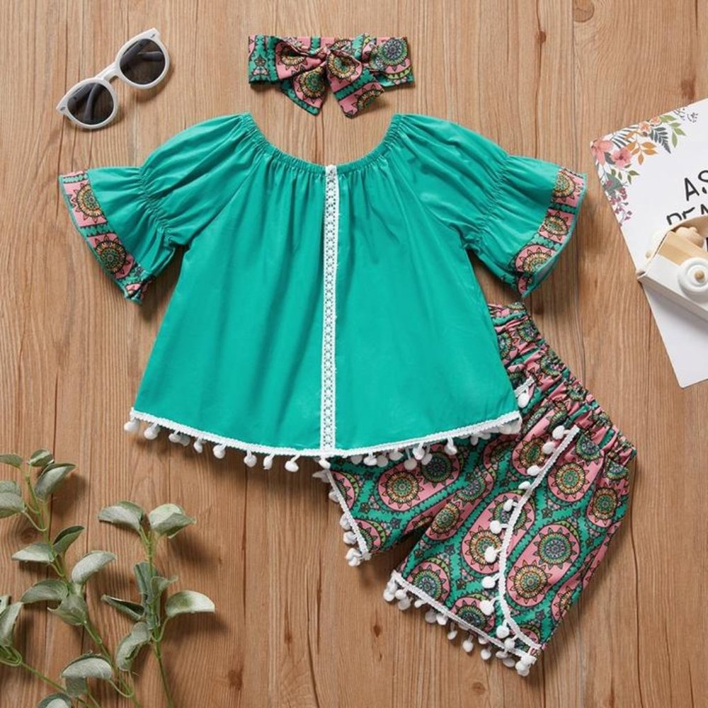 NEW Teal Boho Chic 3 piece outfit